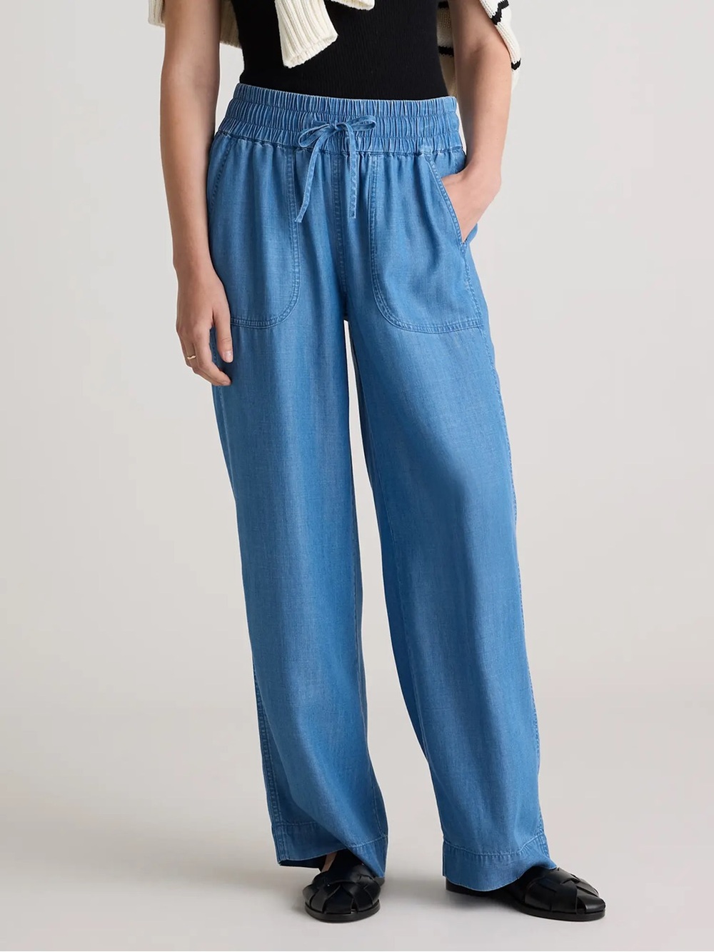 Quince Pull-On Tencel Chambray Pants